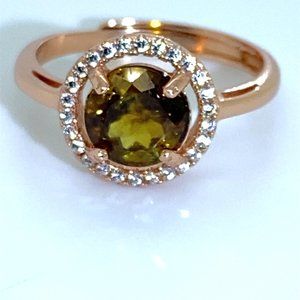 Sphene 1.65ct Rose Gold Solid Silver Ring